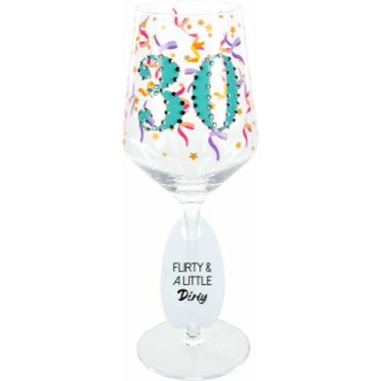 Image sur 30th - 17oz  GEMSTONE WINE GLASS