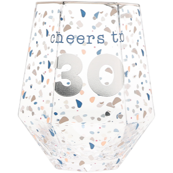 Image de 30th - CHEERS TO 30 GEOMETRIC GLASS