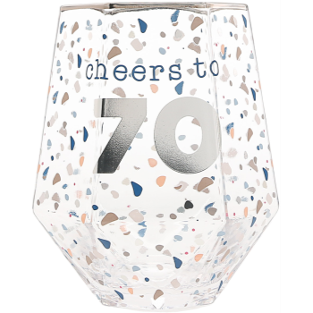 Image de 70th - CHEERS TO 70 GEOMETRIC GLASS