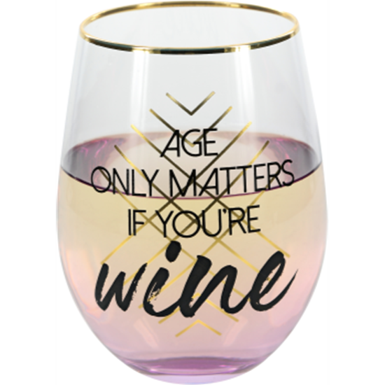 PartyMart. STEMLESS WINE GLASS AGE ONLY MATTERS