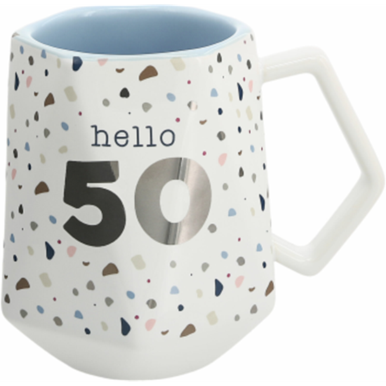 Image sur 50th - HELLO 50 GEOMETRIC MUG