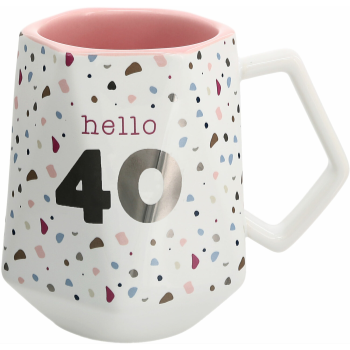 Image de 40th - HELLO 40 GEOMETRIC MUG