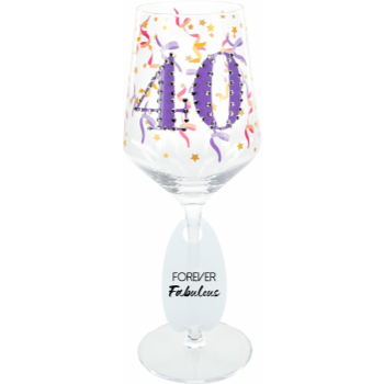 Image de 40th - 17oz  GEMSTONE WINE GLASS