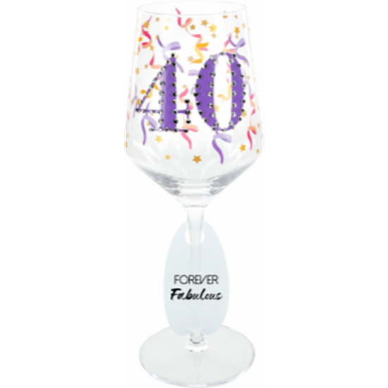 Picture of 40th - 17oz  GEMSTONE WINE GLASS
