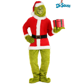 Picture of THE GRINCH SANTA OPEN FACE COSTUME - ADULT MEDIUM