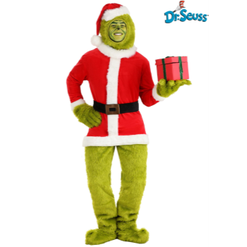 Image de THE GRINCH SANTA OPEN FACE COSTUME - ADULT MEDIUM