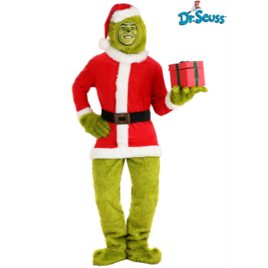 Image sur THE GRINCH SANTA OPEN FACE COSTUME - ADULT MEDIUM