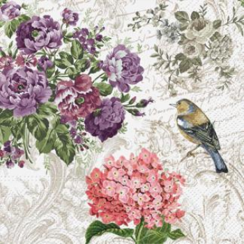 Picture of FLOWERS & BIRD - LUNCHEON NAPKINS