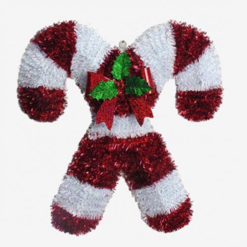 Image de DECOR - DOUBLE 2D CANDY CANE TINSEL
