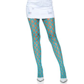 Image de HOSIERY - JUMBO POTHOLE NET TIGHTS - NEON BLUE
