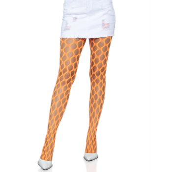 Image de HOSIERY - JUMBO POTHOLE NET TIGHTS  - NEON ORANGE
