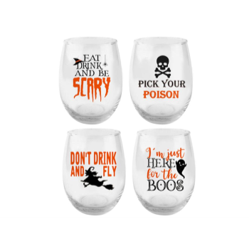 Picture of HALLOWEEN 16oz STEMLESS WINE GLASS
