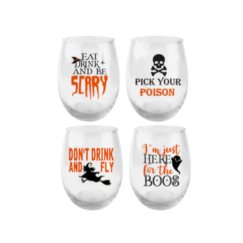 Image de HALLOWEEN 16oz STEMLESS WINE GLASS