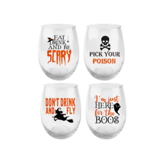 Image sur HALLOWEEN 16oz STEMLESS WINE GLASS