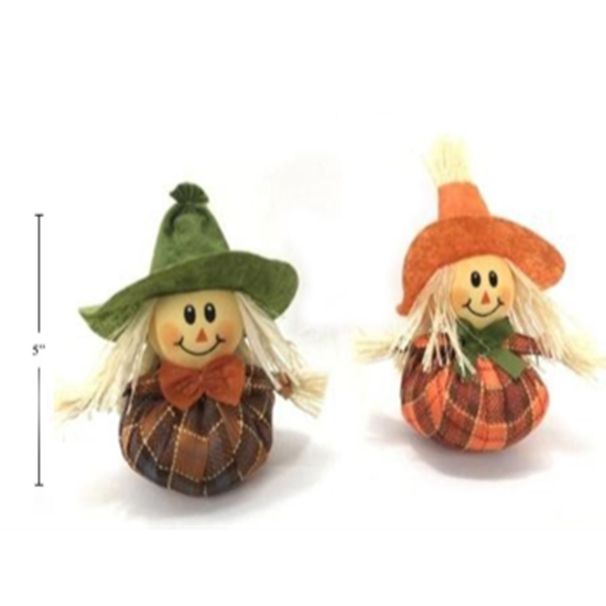 Image sur HARVEST 5" STUFFED SCARECROW