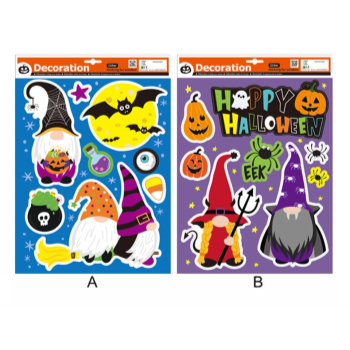 Image de HALLOWEEN GNOME GLITTER WINDOW CLINGS
