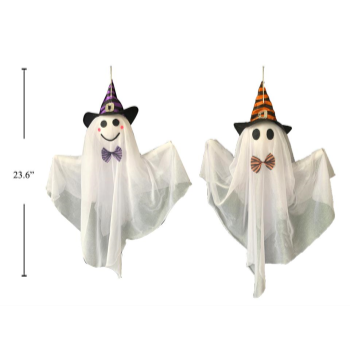 Image de 23" HANGING GHOST WITH WITCH HAT