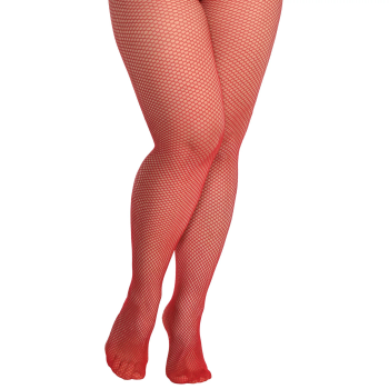 Image de HOSIERY - RED FISHNET STOCKINGS - ADULT PLUS