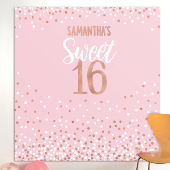 Image sur 16th  - SWEET SIXTEEN CUSTOMIZABLE BACKDROP