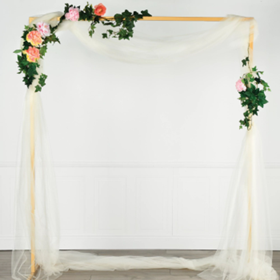 Image sur GOLD METAL RECTANGULAR WEDDING ARCH