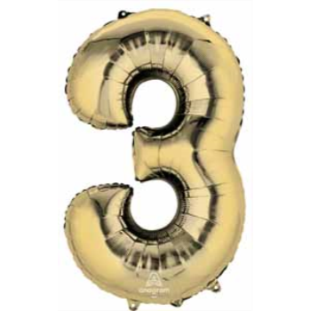 Image de 34'' NUMBER 3 SUPERSHAPE - WHITE GOLD