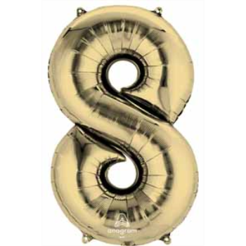 Image de 34'' NUMBER 8 SUPERSHAPE - WHITE GOLD