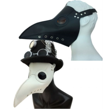 Image de PLAGUE DOCTOR WHITE LEATHER MASK