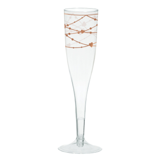 Image sur NAVY BRIDE - HOT STAMPED PLASTIC CHAMPAGNE GLASSES