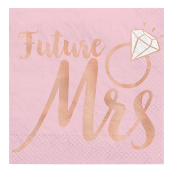 Image de BLUSH WEDDING FUTURE MRS -  HOT STAMP BEVERAGE NAPKINS