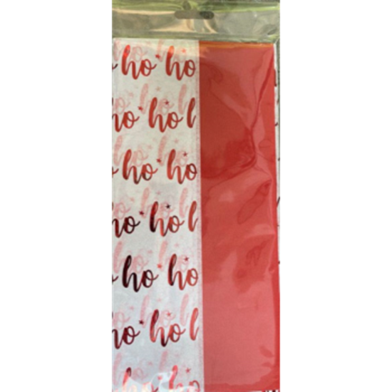 Image sur HO HO HO AND RED TISSUE PAPER