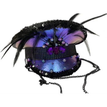 Image de FESTIVAL HAT - PURPLE WITH FEATHER