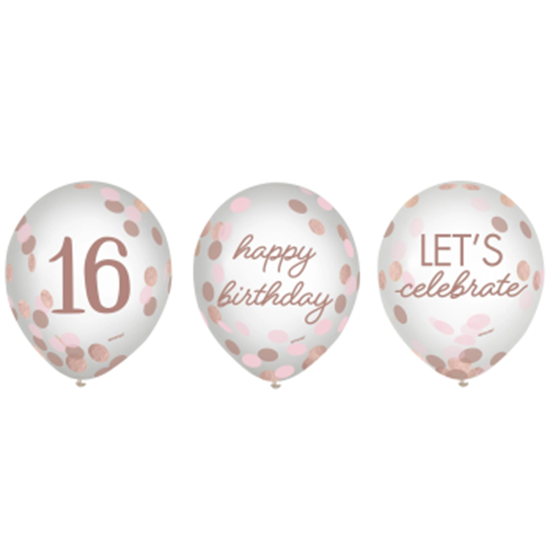 Image sur 16th  - SWEET SIXTEEN CONFETTI BALLOON