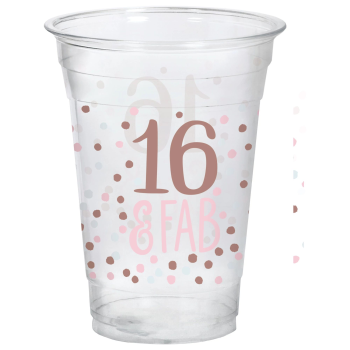 Picture of 16th  - SWEET SIXTEEN 16oz PLASTIC CUPS
