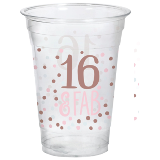 Image sur 16th  - SWEET SIXTEEN 16oz PLASTIC CUPS
