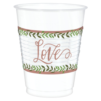 Image de LOVE AND LEAVES PLASTIC CUPS
