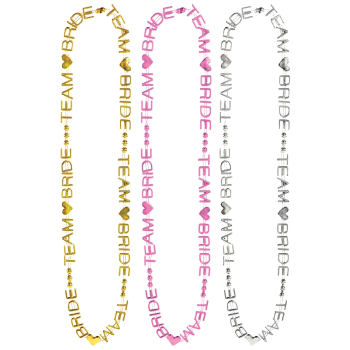 Image de TEAM BRIDE WORD BEADS - GOLD/SILVER/PINK