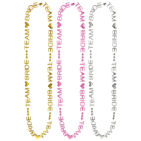 Image sur TEAM BRIDE WORD BEADS - GOLD/SILVER/PINK