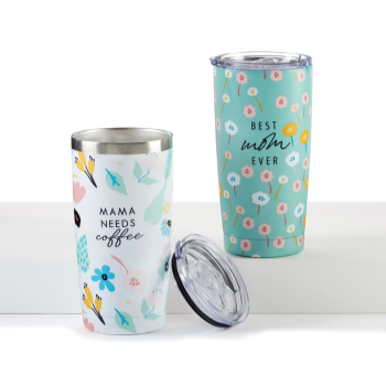 Picture of GIFTLINE -  MOM DOUBLE WALL TUMBLERS - 2 ASSORTED STYLES