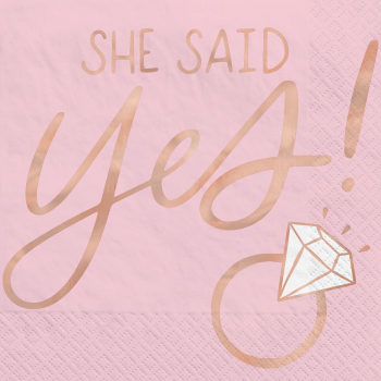 Picture of SHE SAID YES - HOT STAMP BEVERAGE NAPKINS