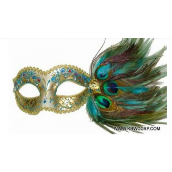 Picture of PEACOCK MASK WITH FEATHERS