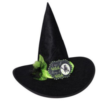 Picture of WITCH HAT - GREEN ONCE A WITCH AWAYS A WITCH