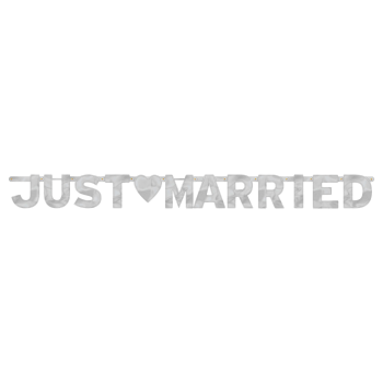 Image de JUST MARRIED - LARGE FOIL LETTER BANNER