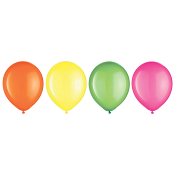 Image de 11" NEON ASSORTED LATEX BALLOONS