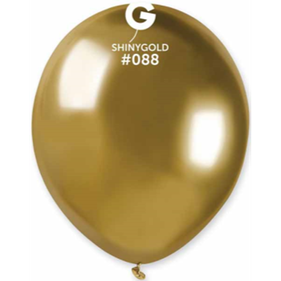 Image sur 5" SHINY GOLD LATEX BALLOONS - GEMAR