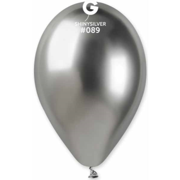 Picture of 13" SHINY SILVER LATEX BALLOONS - GEMAR