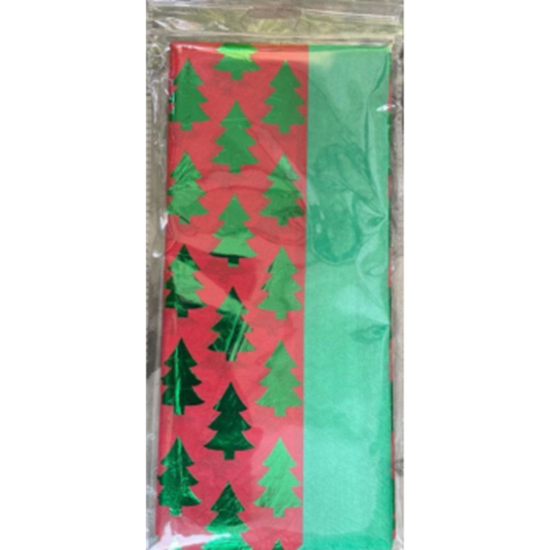 Image sur METALLIC TREES AND GREEN TISSUE PAPER