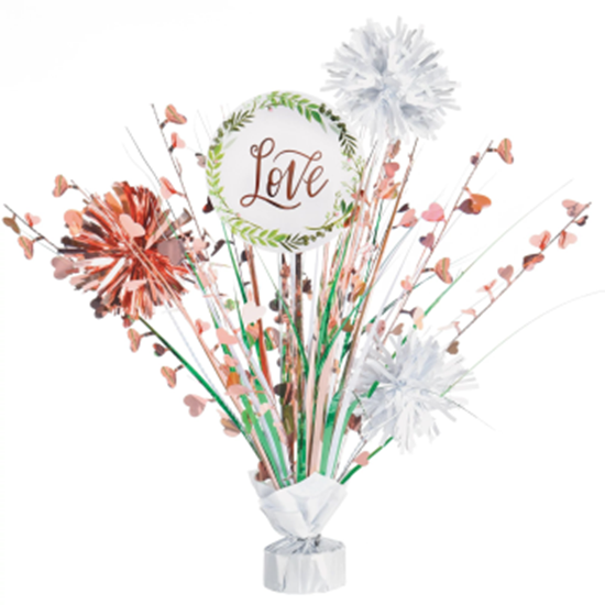 Image sur LOVE AND LEAVES TINSEL BURST CENTERPIECE