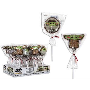 Image de MANDALORIAN DECORATED MILK CHOCOLATE POPS CANDY