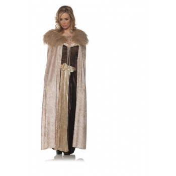 Image de CAPE - RENAISSANCE BEIGECAPE WITH FUR COLLAR