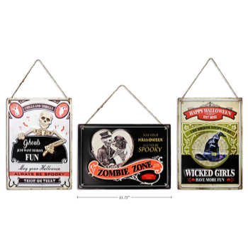 Image de HALLOWEEN OLD FASHION METAL SIGNS